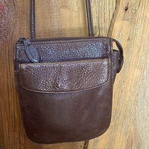 Fossil Brown Leather Crossbody Bag